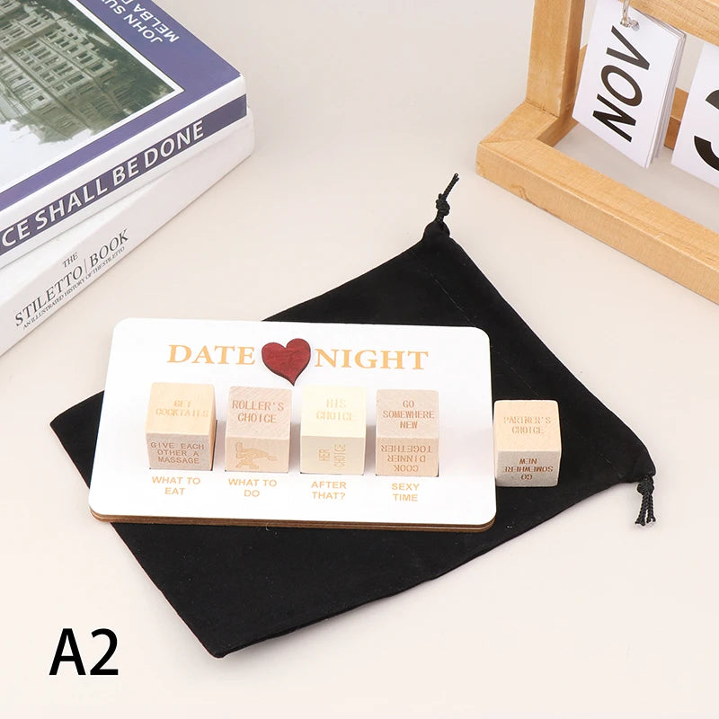 Wooden Dice Set Date Night Ideas Game Dice Romantic Couple Date Night Game Action Decision Dice Games for Couple Sex Dices