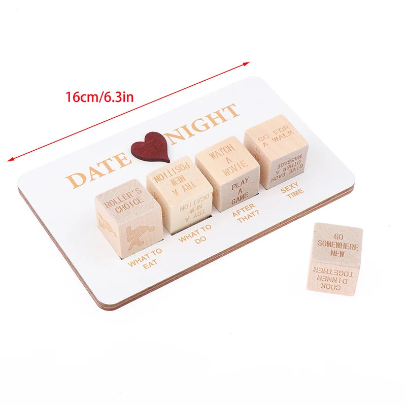 Wooden Dice Set Date Night Ideas Game Dice Romantic Couple Date Night Game Action Decision Dice Games for Couple Sex Dices
