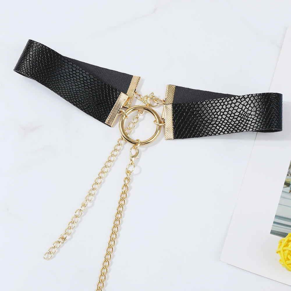 Sexy Metal Chain Linked Nipple Cover with Choker Nipple Pasties Reusable Women Bondage Choker Collar Body Chain Sex Games Toys