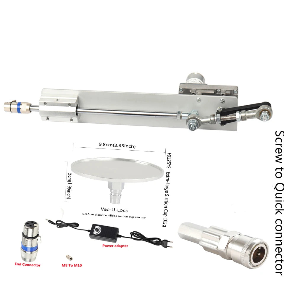 Telescopic Rocker Arm Actuator with Speed Regulation Adapter Adjustable Reciprocating Linear Machine DIY Sex Machine