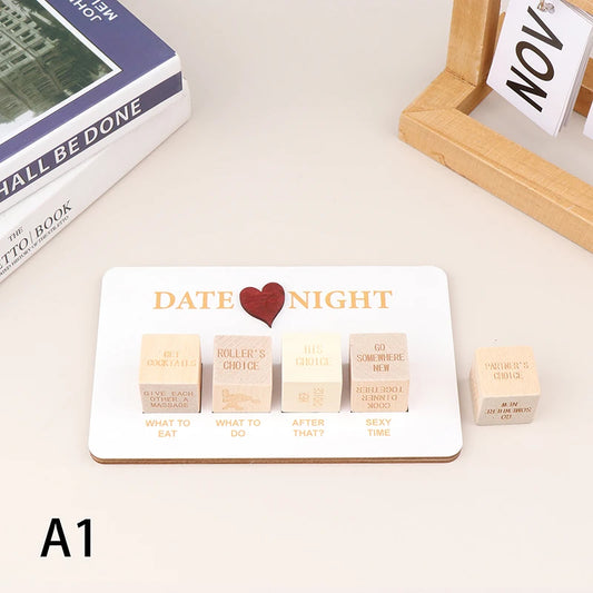 Wooden Dice Set Date Night Ideas Game Dice Romantic Couple Date Night Game Action Decision Dice Games for Couple Sex Dices