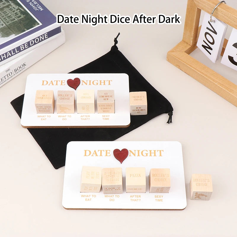 Wooden Dice Set Date Night Ideas Game Dice Romantic Couple Date Night Game Action Decision Dice Games for Couple Sex Dices