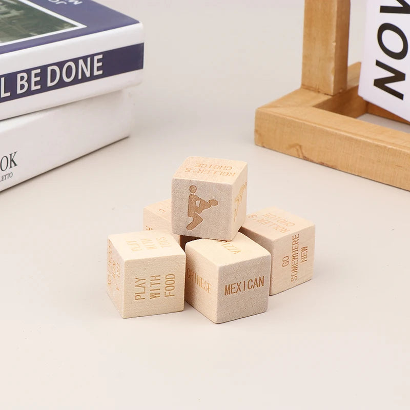 Wooden Dice Set Date Night Ideas Game Dice Romantic Couple Date Night Game Action Decision Dice Games for Couple Sex Dices