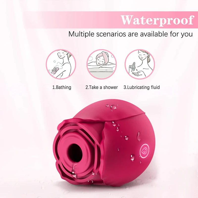 Powerful Sucking-Rose Vibrator Toy for Women Vacuum Stimulator Oral Nipple Clit Sucker Female Sex Toys Goods for Female Adults