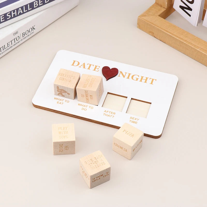 Wooden Dice Set Date Night Ideas Game Dice Romantic Couple Date Night Game Action Decision Dice Games for Couple Sex Dices