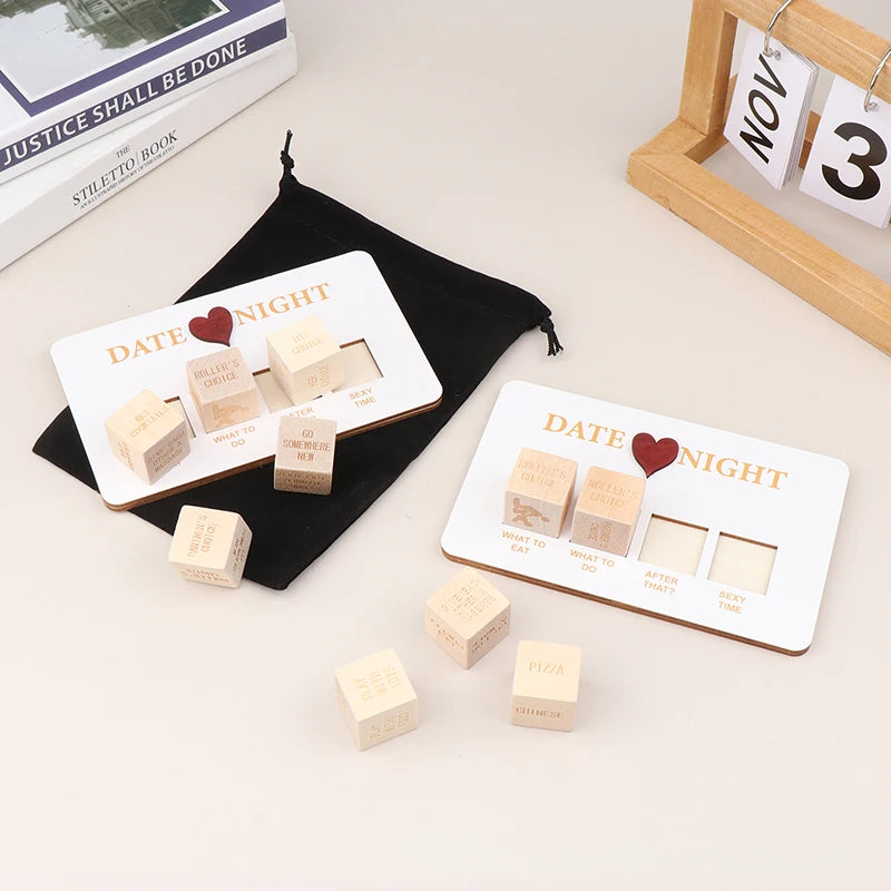 Wooden Dice Set Date Night Ideas Game Dice Romantic Couple Date Night Game Action Decision Dice Games for Couple Sex Dices